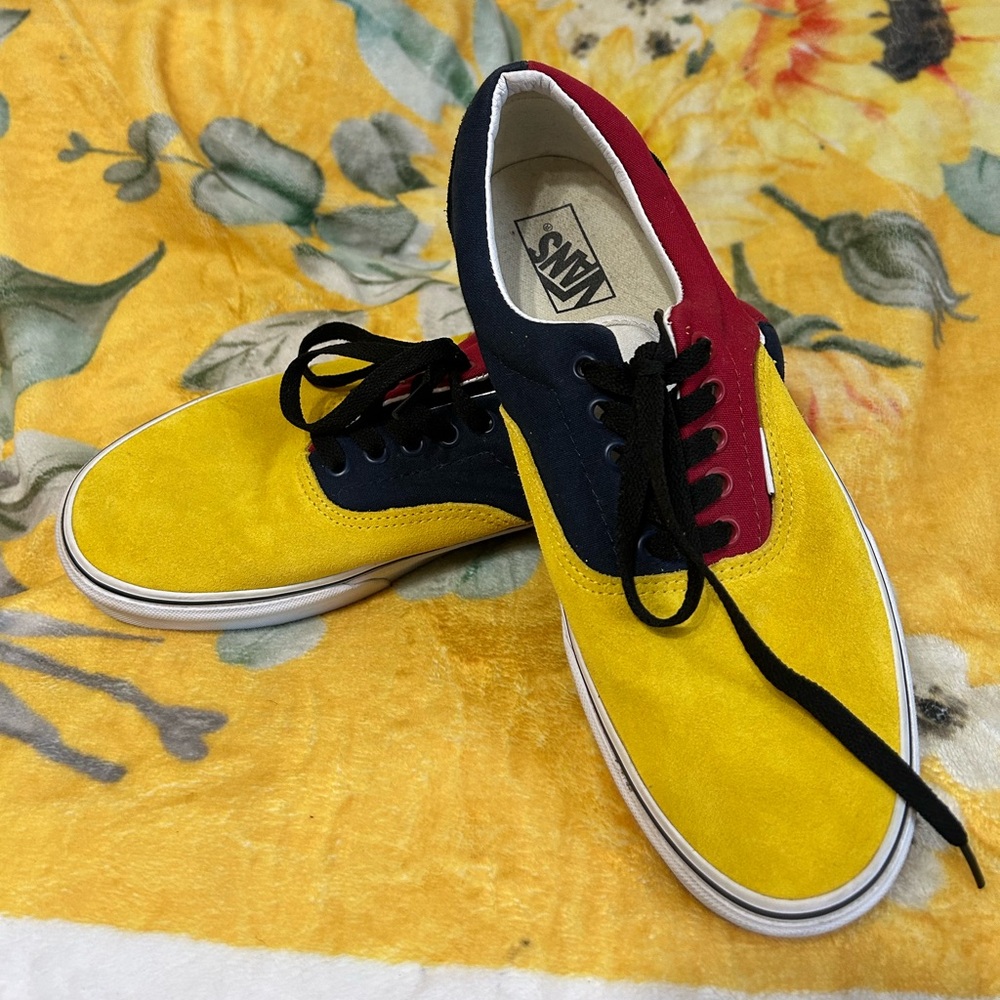 Vans Yellow and Red Sneakers Vibrant Casual Style